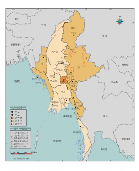 2014 미얀마 지도