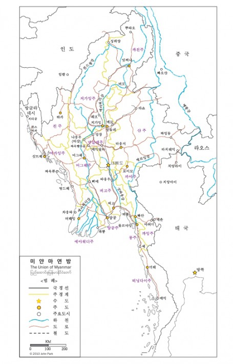 2010 미얀마 지도