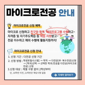 마이크로전공 안내